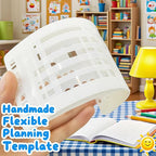 Handmade Flexible Record Template, Reusable Planner Stencils for Journaling, Calendar, Checklists, Scrapbooking & DIY Craft Supplies (3 Set)