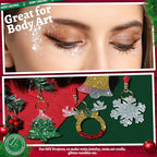 LEOBRO White Glitter, 160g/5.64oz Holographic Chunky Glitter for Crafts, Resin, Nail Body, Tumblers, Party Decorations