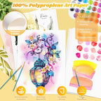 Watercolor Paper Pad, 11"x14" Water Color Paper, 140lb/300gsm Artist Painting Drawing Paper Book, Art Supplies for Adults, Watercolors, Watercolor Paint Set, Sketchbook, Journal, Yellow