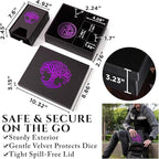 Dice Tray and Dice Tower for DND and RPG - All-in-One Game Roamer Tray & Large Tower for Random Rolls - Stores Your Sets, Mini's and More Compatible with D&D (Purple Tree)