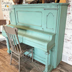 Chalky Chicks All-in-One Chalk Paint for Furniture or Cabinet - 16 Fl Oz - Matte Finish Riptide (Green Blue) for Metal, Wood Furniture Paint - No Sanding All-in-One for Home Decor & Crafts, USA Made