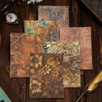 Vintage Floral Scrapbook Paper Set, 180 PCS Retro Craft Paper Kit with Glue Tape for Journaling, Scrapbooking, DIY Crafts, and Art Supplies