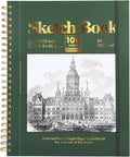 Ddaowanx 9" x 12" Sketch Book, 100 Sheets Spiral Bound Art Sketchbook with Pockets, (68lb/100gsm) Acid Free Artist Drawing Pad Paper Painting Sketching Pad,Gifts for Kids Adults Beginners
