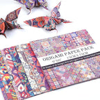 Origami Paper Kit 50 Sheets 70GSM 6 Inch Square Double Sided Color 50 Vivid Japanese Washi Chiyo Colors for Hand Crafts Origami Paper Arts Creativity.Ethnic Style