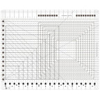 Slotted Quilting Rule, 17-3/4in x 22in, XL Quilting Rulers and Templates, Non-Slip Grip Extra Large Acrylic Fabric Strip Cutting, Sewing, Crafting, Patchwork Ruler & Template