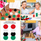 Coopay 1 1/2 Inches Plastic Poker Chips Learning Counters Disks Bingo Chip Counting Discs Markers for Math Practice and Poker Card Game Tokens, Teaching Rewards, 200 Pieces (Red, Green, White, Black)