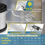 316 Stainless Steel Cable, 600FT 1/32IN Wire Rope with 150Pcs Aluminum Sleeves Stops, for String Lights Hanging, Clotheslines, Trellis Wire