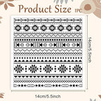 CHGCRAFT Tribal Elements Style Polymer Clay Texture Sheets Aztec Pattern Silicone Texture Stamp Clay Texture Mat Modeling Pattern Pad Sheets for Jewelry and Earrings Tools, 5.5x5.5 inch