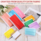 MECCANIXITY Double Fold Bias Tape for Sewing 1/3 Inch x 6 Yards Satin Pre-fold Continuous Binding Tape for Seaming Quilting Hemming Binding DIY Crafts, Red