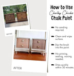 Chalky Chicks All-in-One Chalk Paint for Furniture or Cabinet -16 Fl Oz - Matte Finish Poison Apple (Dark Red) for Metal, Wood Furniture Paint - No Sanding All-in-One for Home Decor & Crafts, USA Made
