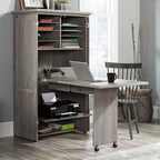Sauder Miscellaneous Storage Craft & Sewing Armoire, L: 35.112" x W: 21.81" x H: 61.58", Mystic Oak