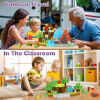 Magnetic Blocks, Magnetic Tiles Building Blocks, Magnet Cubes Toddler Kids Toys, Sensory STEM Toys for 3-5 4-6 5-7 6-8 Year Old Boys Girls Easter Birthday Gifts Travel Outdoor Kids Games (0.8IN/2CM)