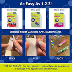 Glue Dots, Crafter's Pack, Double-Sided, Mini Dots, Craft Dots, Micro Dots, Permanent, 825 Dots, DIY Craft Glue Tape, Sticky Adhesive Glue Points, Liquid Hot Glue Alternative, Clear, 3 Pack