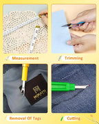 FIVEIZERO Thimble Kit– Sewing Thimbles for Hand Sewing, Metal Finger Protectors, Thimble Ring for Quilting and Embroidery, Includes Seam Ripper, Measuring Tape and Thread Snips