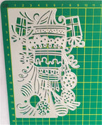 Ammsochy Cutting Dies Metal Stencils Scrapbooking Tools DIY Craft Carbon Steel Embossing Template for Paper Card Making Album Arts Crafts Supplies (Cake lace)