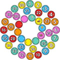 40PCS Line Up Spots for Classroom Floor, 4” Floor Numbers Stickers for Back to School Kindergarten Preschool Elementary Supplies