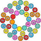 40PCS Line Up Spots for Classroom Floor, 4” Floor Numbers Stickers for Back to School Kindergarten Preschool Elementary Supplies