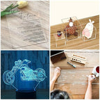 Clear Acrylic Sheet 12" x 16" Cast Plexiglass Panel 1/8" Thick (3mm) Transparent Plastic Board for Sign, Craft, Display Projects, Laser Cutting, Engraving, Pack of 2