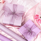 NESCCI Light Purple Matte Wrapping Paper,Solid Color Pearly-Lustre Paper,Gift Wrapping Paper,Perfect for Wedding,Valentine's Day,Birthday, Christmas,Baby Shower,DIY Bouquet (17 Inches X 32.8 Feet)