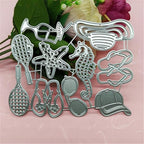 Cutting Dies Metal Stencils Scrapbooking Tools DIY Embossing Template for Paper Card Making Album Arts Crafts Supplies (Beach supplies-11x14cm)
