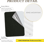 KING MOUNTAIN Fine Linen Repair Patches, Self-Adhesive Linen Fabric Patches, 8X11 inch Extra Size, Multi Color, Can be Used for Linen Sofa Repair and Linen Clothes Repair(Charcoal Black,8" x 11")