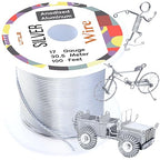 UTILE Armature Aluminum Wire 100 ft 17 Gauge 1.4 mm Anodized Craft Bendable Wire – Sculpting Metal Silver for Bonsai Trees, Clay, Crafts, Plants, Gardening, Beading and Jewelry Making (Silver)