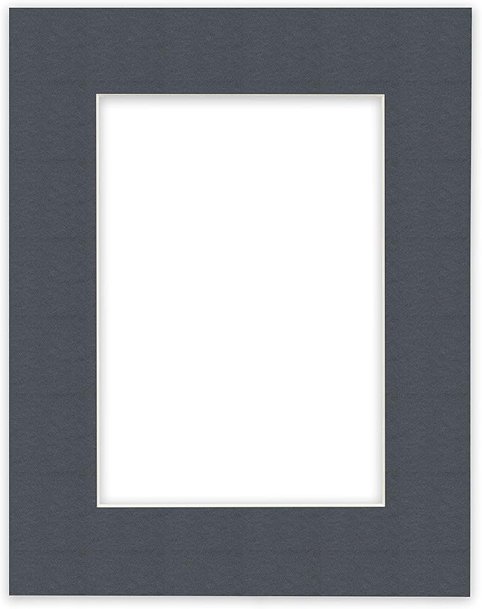 Craig Frames B573 Pre-Cut Mat Board for 11x14 Print, 16x20, Graphite Black