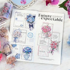 Floral Dream PET Tape Set, 4 Rolls of Flower Ephemera for Junk Journaling, Scrapbooking, Crafting, DIY Projects, Diaries, and Art Supplies
