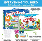 Montessori Preschool Busy Book for Toddlers Ages 3 and Up - Preassembled - Preschool Learning Activities Homeschool Montessori Toys - 3 Year Old Boy Gift - 3 Year Old Girl Christmas Birthday Gift