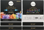 Art+soul 24 Colors Acrylic Paint Pens-Dual Tip Markers, Vibrant, Long Lasting Colors that Dry Quickly, Ideal for Canvas, Paper, Glass, Ceramic, Wood, and Rock