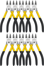 Wire Cutters 10 Pack, 6.5 inch, BOOSDEN Flush Cutters, Spring Loaded Cutting Pliers, Side Cutters, Dykes Cutter, Wire Clippers, Plastic Cutter, Wire Cutters for Jewelry, Floral, Electrical