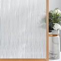 VELIMAX Frosted Window Privacy Film Non Adhesive Window Cling Removable Glass Covering Clear Water Opaque Window Film for Home Anti UV 17.7x118 inches