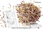 1.8 oz (50g, Approx. 1220 pcs) Mix of Faceted Fire Polished Pressed Czech Glass Beads, Sparkling Shiny Mix BCV
