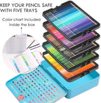 KALOUR Watercolor Pencils, 120 Colors, Blendable Wet or Dry, Water-Soluble Colored Pencils for Artists and Beginners