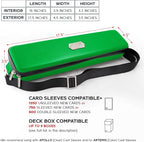 Quiver Time 's Green Card Case, Perfect for MTG Deck, Premium Storage Box, for Trading Cards, and Playing Card Storage, Ideal for Carrying Magic The Gathering and Game TCG Enthusiasts Recommended