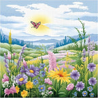 51buyoutgo Natural Landscape Cross Stitch Kits, 11 Ct Count Pre Printed Counted Stamped Cross Stitch Embroidery Needlepoint Patterns Kits for Adults Beginners, Easy Advanced Crossstitch Crossstitching
