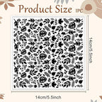CHGCRAFT Autumn Leaves Pattern Polymer Clay Texture Sheet Plants and Maple Leaves Silicone Texture Mat for Polymer Clay Making Earrings Jewelry DIY Crafts 5.5 × 5.5 Inch