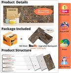 100 Pieces Peel and Stick Backsplash for Kitchen, 3" x 6" PVC Subway Tile 2025 Upgraded Rust Slate Backsplash Stick on Tile Elevate Kitchen, Bathroom, Fireplace,RV