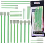 U.S. Art Supply 30 Alcohol Ink Blending Swabs - Foam Tip Brushes, Assorted Shapes and Sizes - Mixing, Blending, Re-Wet, Lift Ink, Dye, Paint, Drawing on Yupo Paper, Art and Craft Mediums, Epoxy Resin