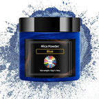Blue Mica Powder for Epoxy Resin，Natural Shimmer Mica Powder Used for Coloring car Spray Paint, Candles, soap, Eye Shadow, Lip Gloss, Nail Polish(50g/1.7oz)