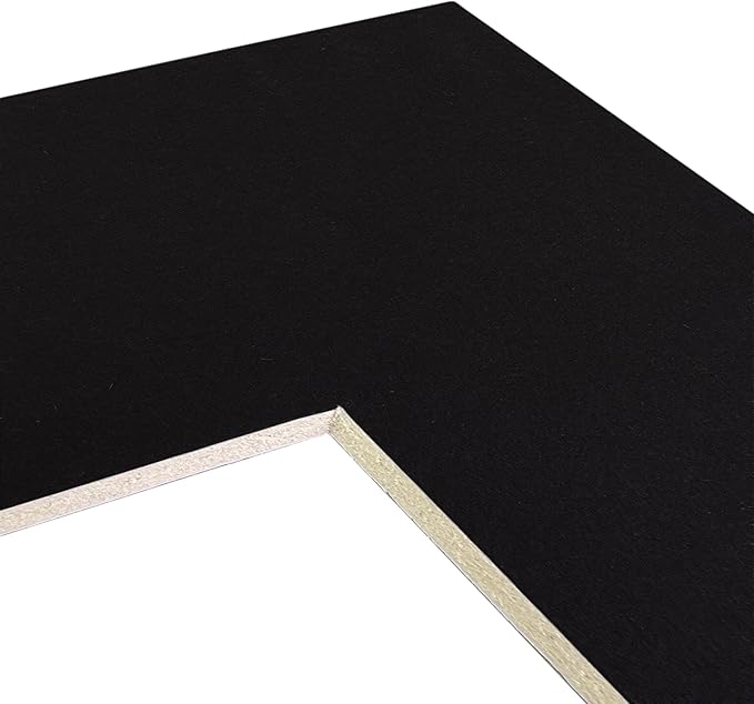 Craig Frames B221 Pre-Cut Mat Board for 20x30 Print, 24x36, Smooth Black
