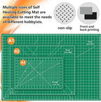 Ecraft 2-Pack 24"x36" Self-Healing Sewing Mat: Large Double-Sided Green 5-Ply Hobby Mat, A1 Rotary Cutting Mat for Sewing, Quilting & Fabric Crafts