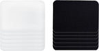 Johnson & Smith Iron On Patches - 12-Piece Iron On Patch for Clothing, Pants Repair - Adhesive Fabric Patches in Rectangle Shapes - Easy to Use, No Sewing Needed - Black and White