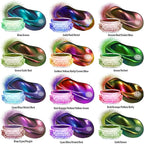 BALTIC DAY Intense Chameleon Mica Powder Set – 12 Hypershift Ultra-Fine Chrome Color Shift Pigments for Epoxy Resin, Tumblers, Nails, Paint & Soap Making