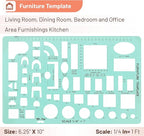 Mr. Pen- House Plan, 3 Pack, Green, Interior Design and Furniture Templates, Drafting Tools and Ruler Shapes for Architecture, Drafting Tools, Architecture Supplies, Drafting Templates