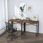 Folding Computer Desk 32 inch Writing Gaming Computer Camping Table, No Assembly Required Home Office Desk, Espresso