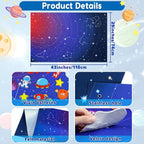 OKOOKO Solar System Felt Story Board Set 41PCS 43x29inch Outer Space Universe Storytelling with Hooks Astronaut Planets Galaxy Preschool Craft Early Learning Interactive Play Kit for Toddlers Kids 4+