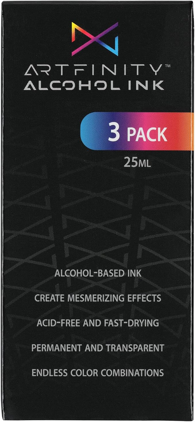 Alcohol Inks 3 Pack - Vibrant, Professional, Dye-Based Alcohol Inks for Artfinity Alcohol Markers, Artists, Drawing, & More! - Fluorescent Orange FYR1