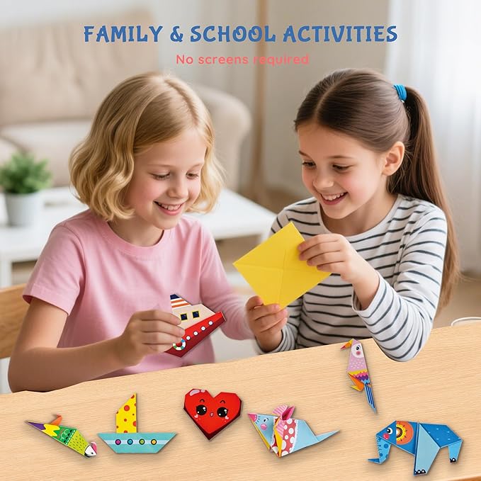 Origami Kit for Kids Ages 5-16, 212 Sheets with 72 Patterns & Instruction Book | Origami Paper Kit for Beginners & Advanced | Arts & Crafts Toys for Girls & Boys Ages 8-12 | Birthday & Christmas Gifts