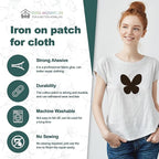 Iron on Patches for Clothes, 8 Pieces Patches for Cloth, 100% Cotton Fabric Patches for Clothing, Bag, Hat Repair, Clothing Repair Decorating Kit 3.7" by 4.9" (9.5 cm x 12.5 cm, Dark Brown)